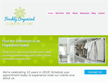 Tablet Screenshot of freshlyorganized.com